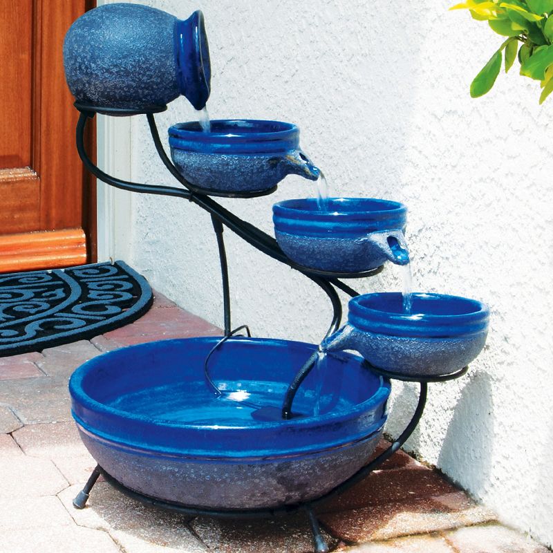 Smart Living 22" Blueberry Solar Cascade Fountain