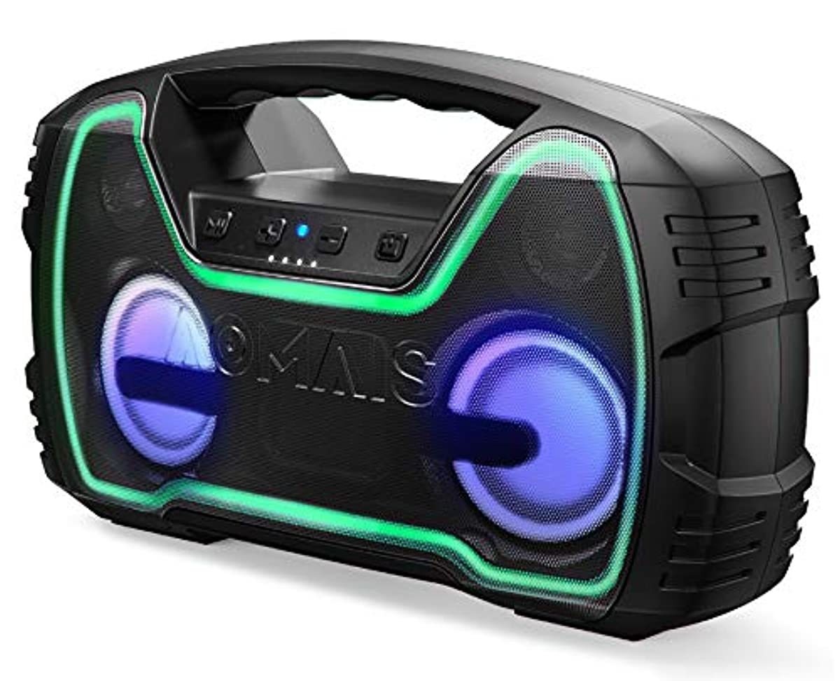 Portable Bluetooth Speaker, True Wireless Stereo Pairing 2 Speakers for a Powerful 50W Bass Sound, 100Ft Bluetooth Range, 40 Hrs Playtime, IPX7 Waterproof Speaker, Built-in Mic, Indoor, Outdoor Party