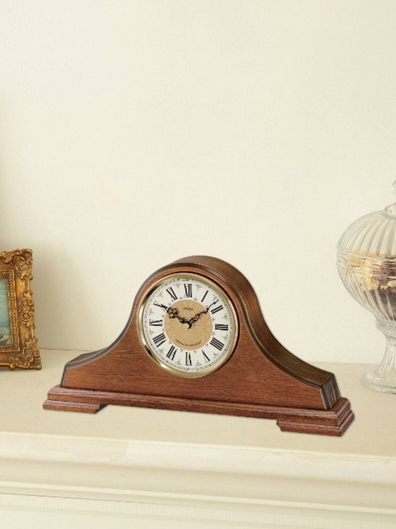 SEIKO designer multicolor wood table clock