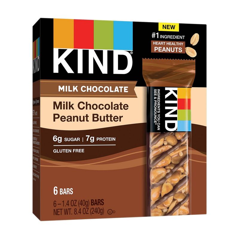 KIND Chocolate Series Milk Chocolate Peanut Butter Bar - 8.4oz/6ct