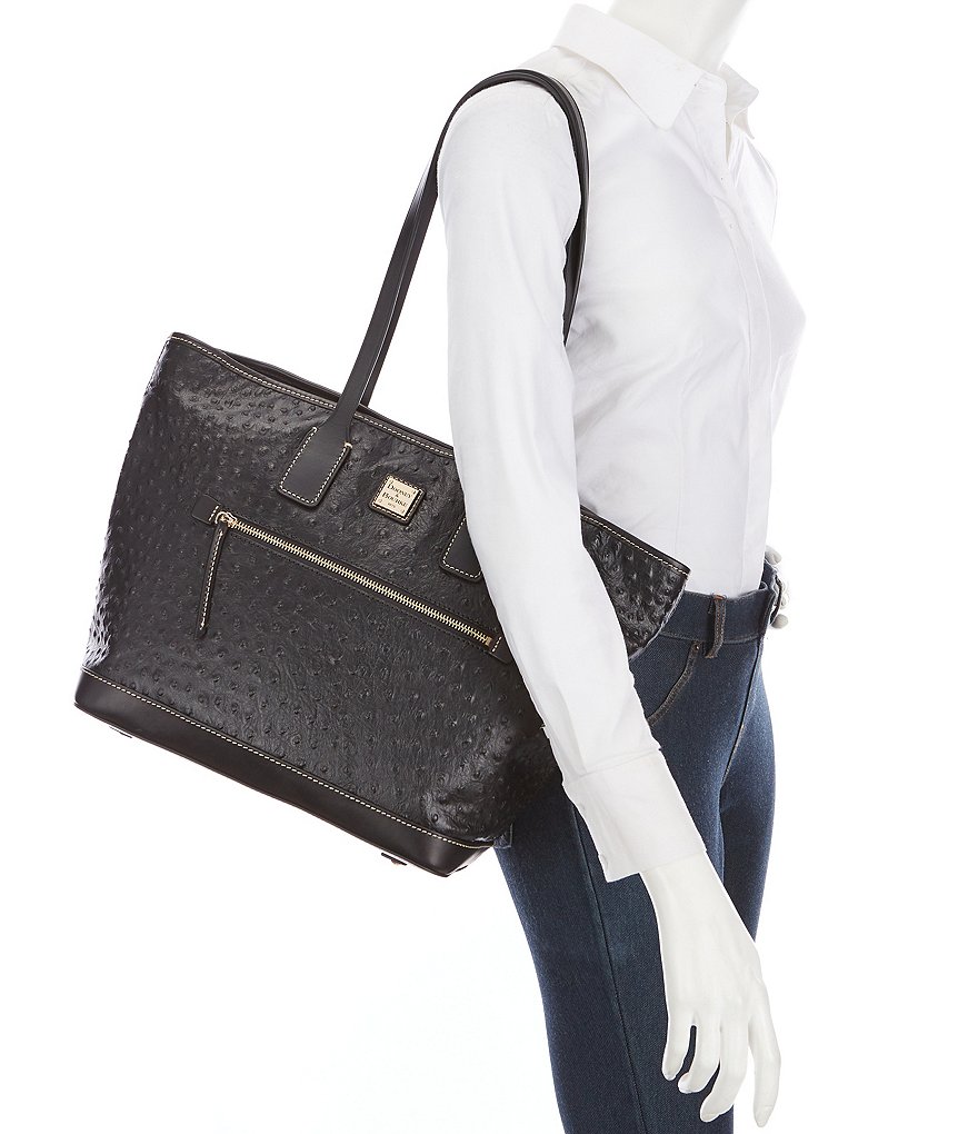 Dooney & Bourke Ostrich Collection Leather Tote Bag