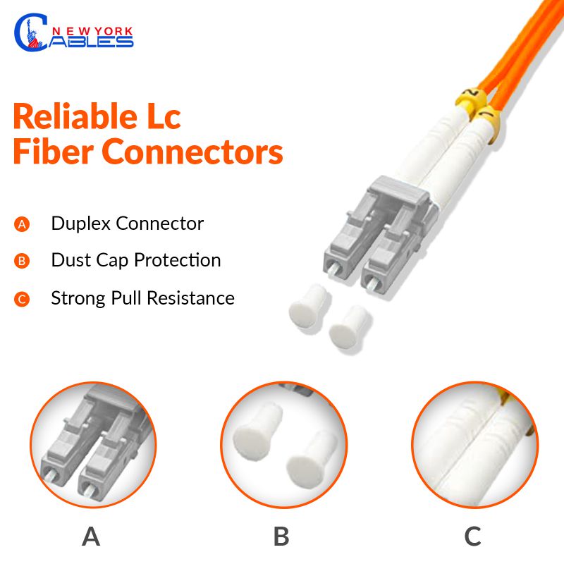 Fiber Optic Cable LC-LC 9/125 Duplex Single-Mode Fiber Cable Yellow 5 meters