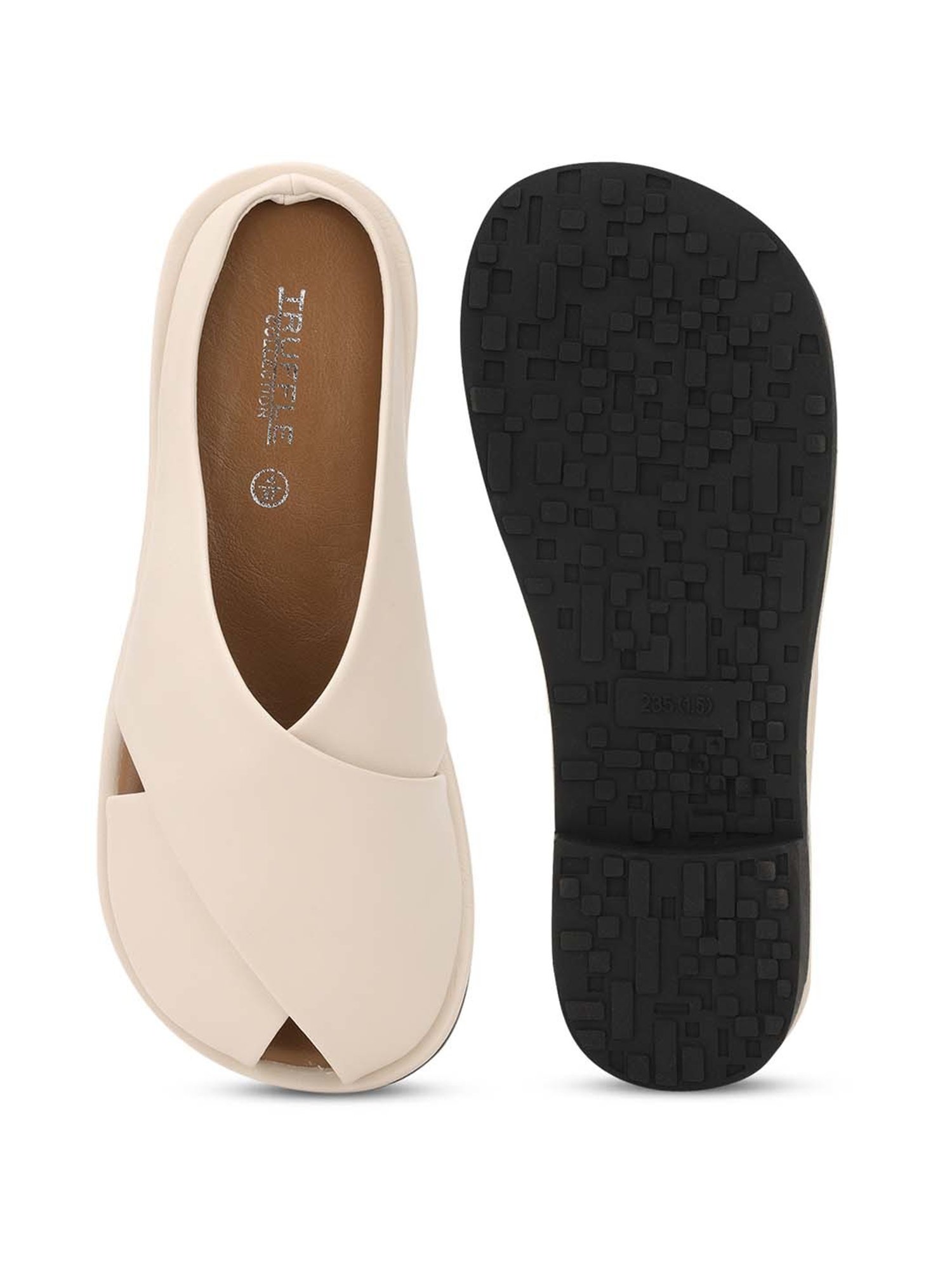 Truffle Collection Women's Beige Mule Shoes