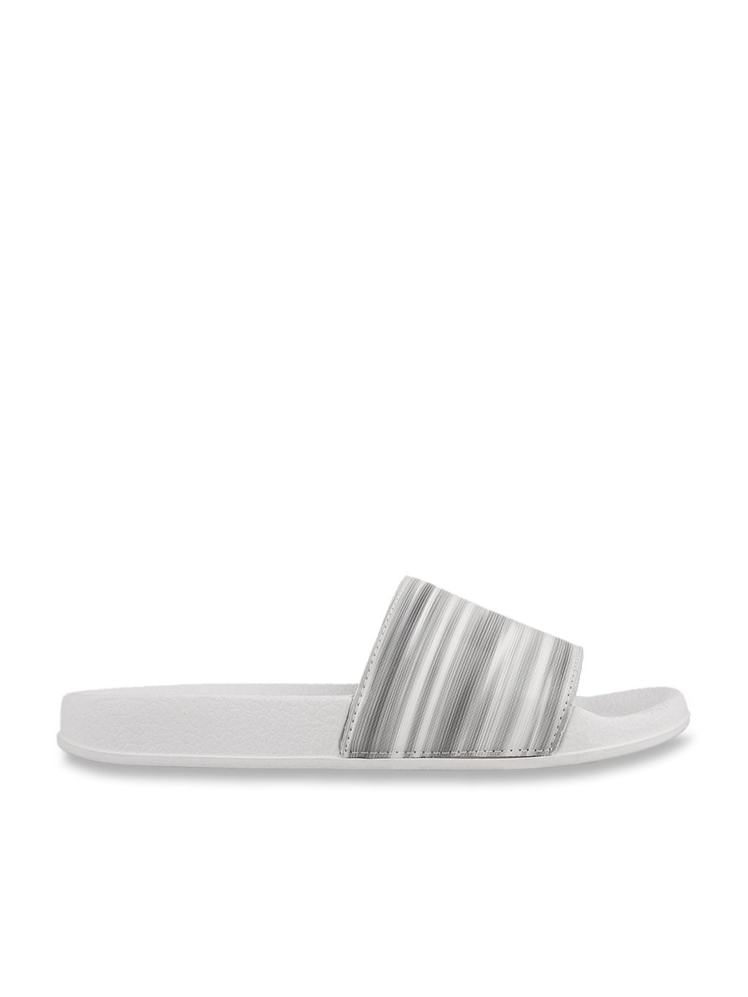Iconics Women's White & Grey Slides