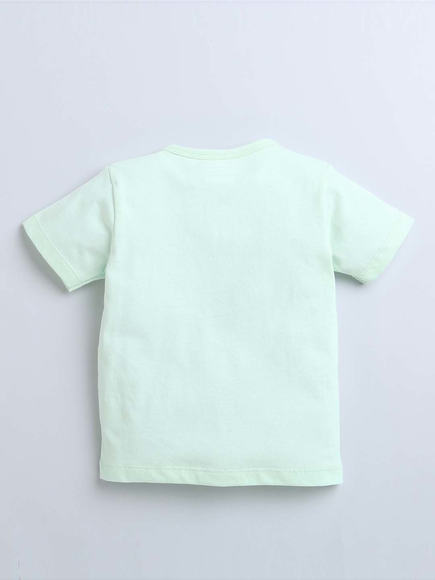 Bumzee Kids Mint Green & White Cotton Printed Jabla Set