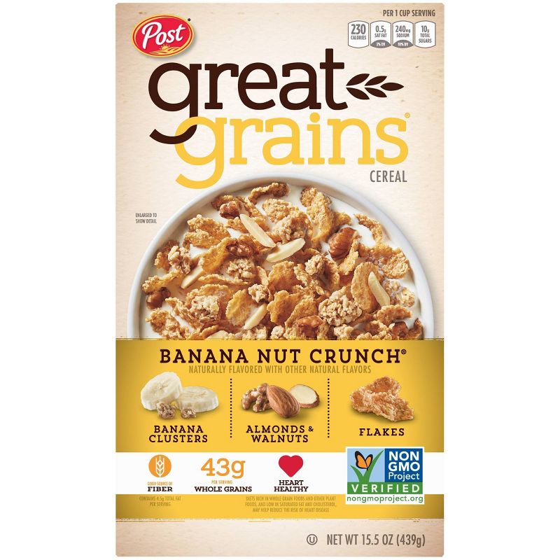 Great Grains Banana Nut Crunch Breakfast Cereal - 15.5oz - Post
