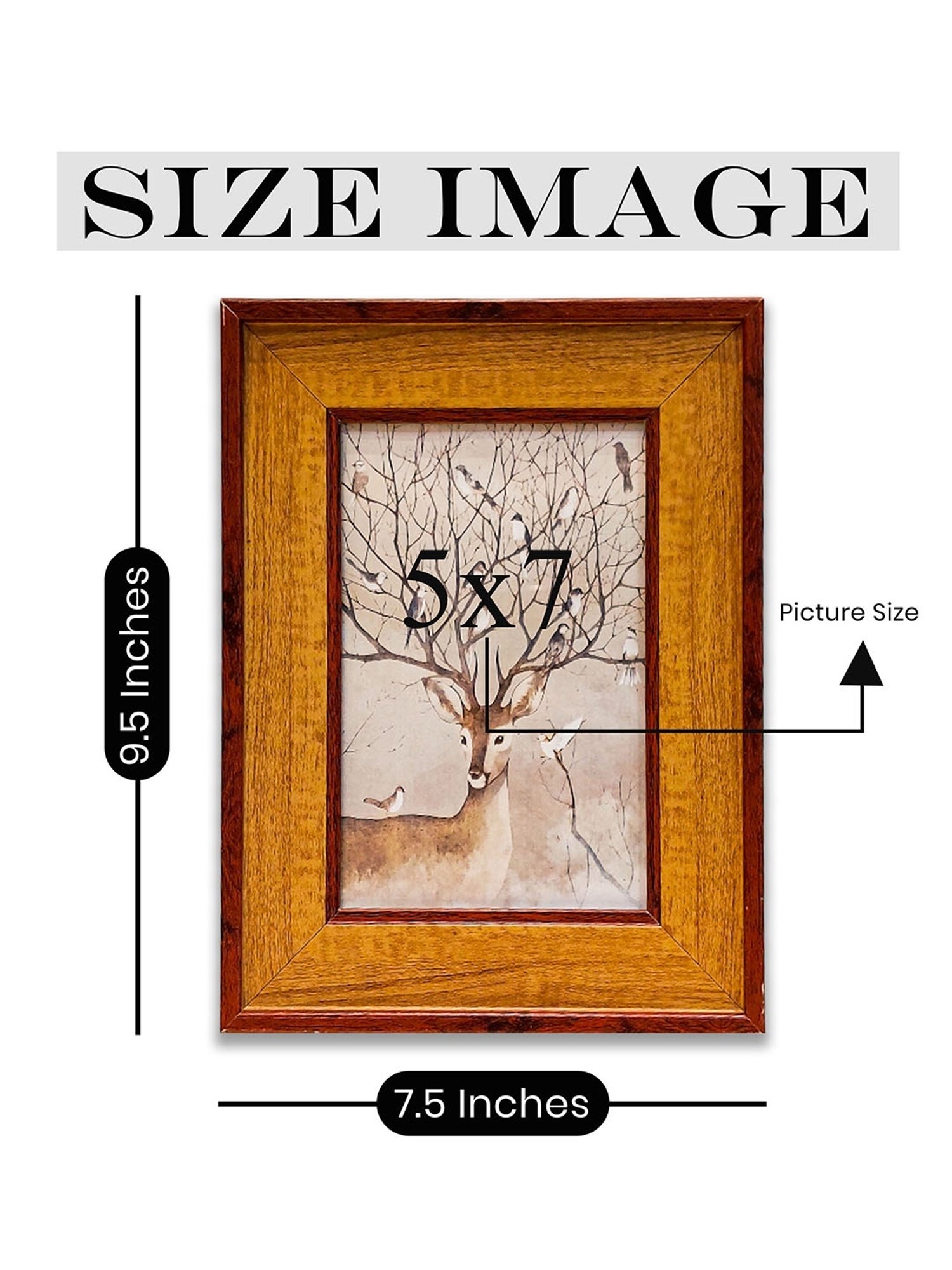 House This Kangto Brown & White Wood Photo Frame Gift Set