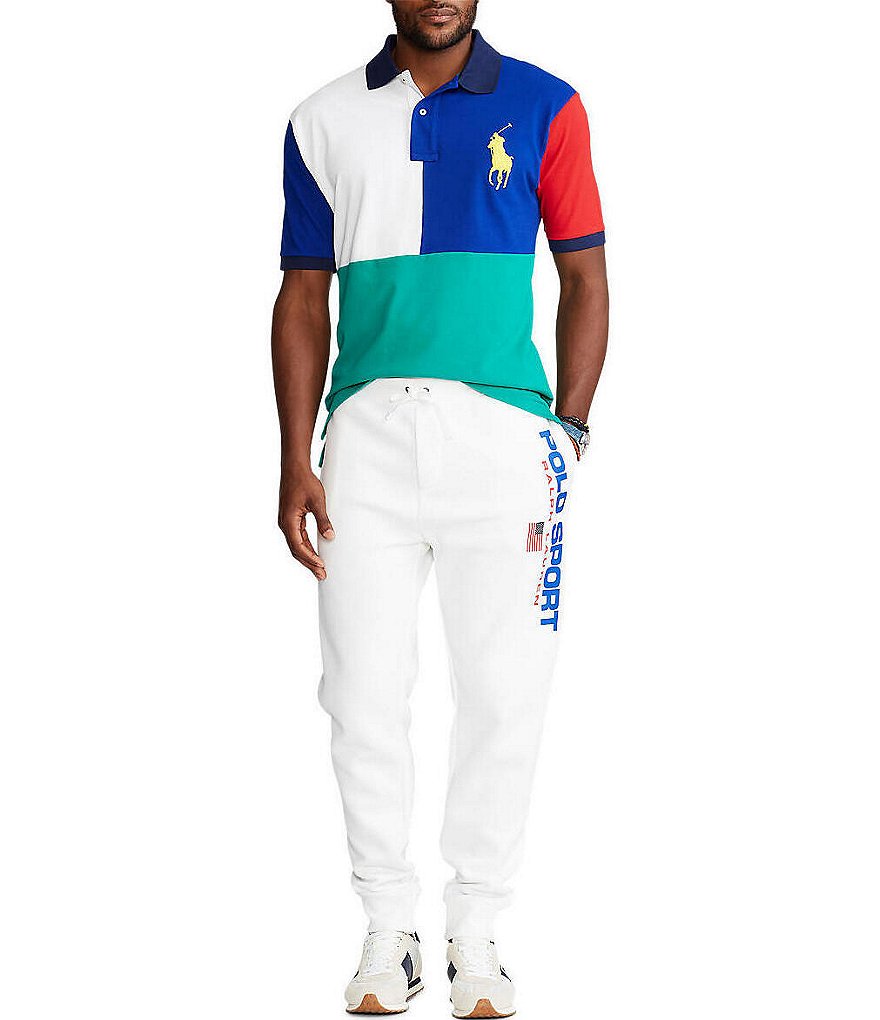 Polo Ralph Lauren Big & Tall Color Block Big Pony Mesh Short-Sleeve Polo Shirt