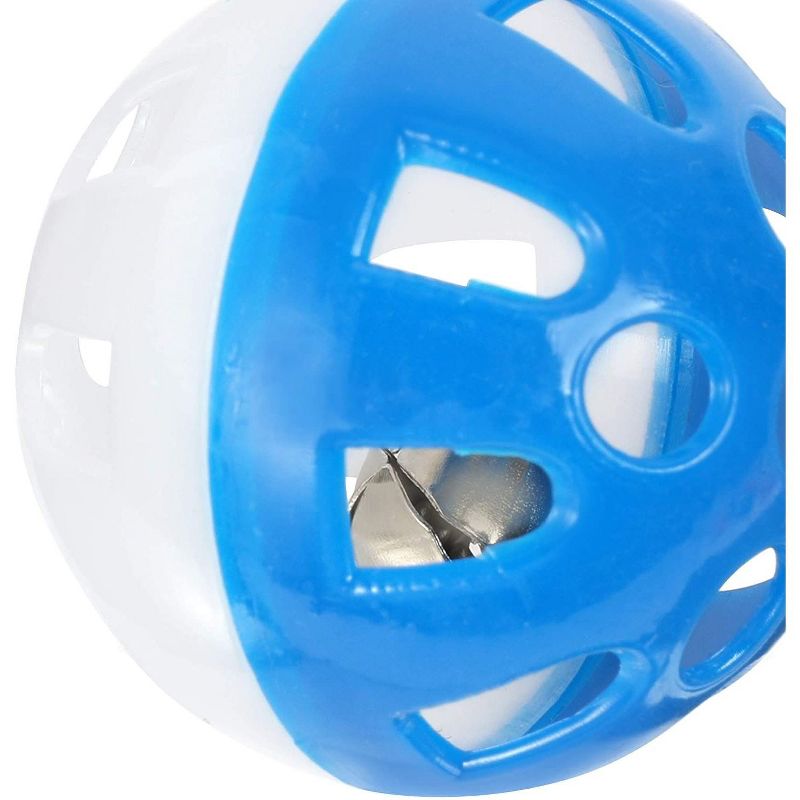 Okuna Outpost 60 Pack Cat Toy Balls with Bells, 4 Colors Kitten Toys (1.5 in)