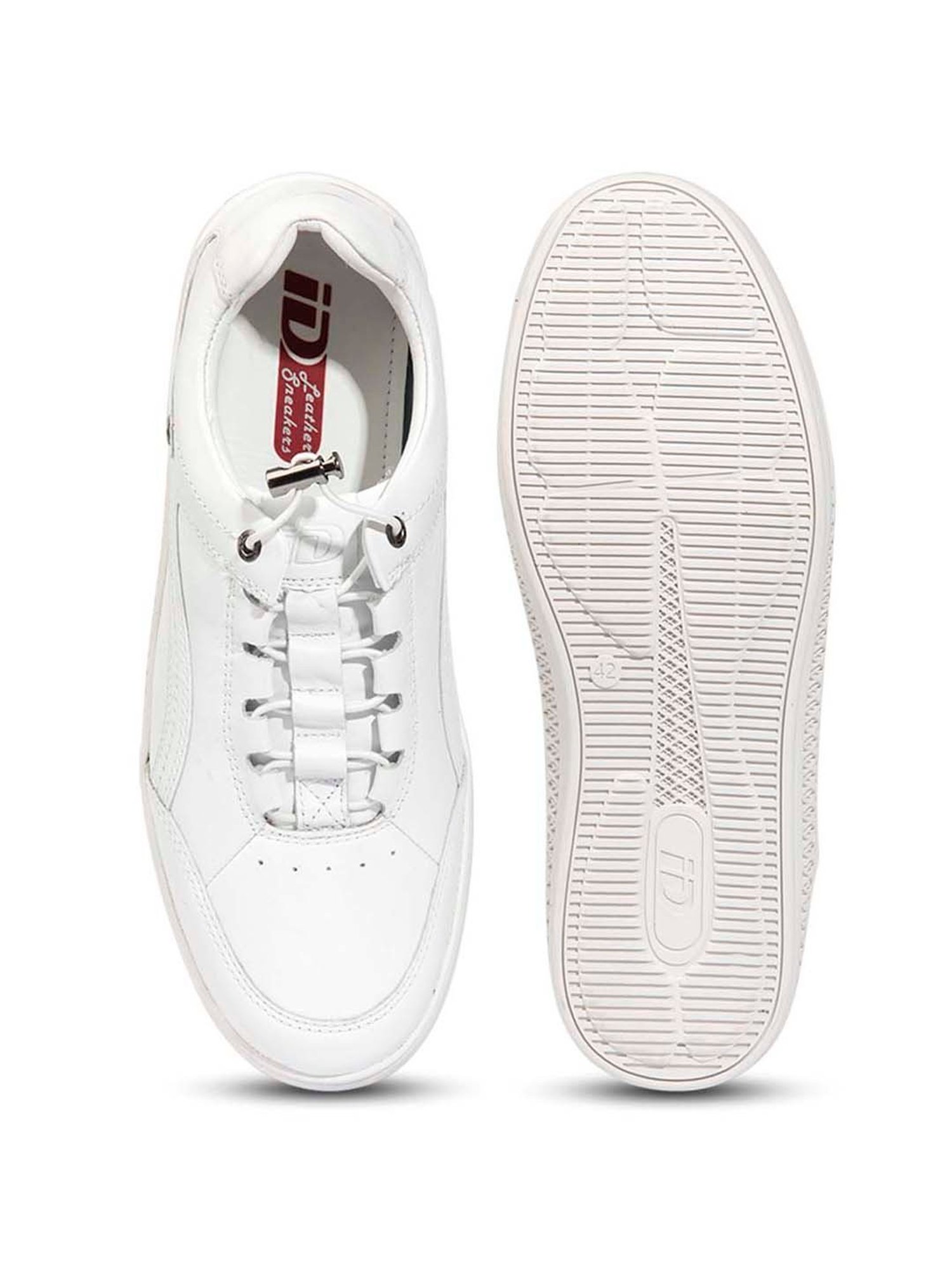 ID Men's White Casual Sneakers