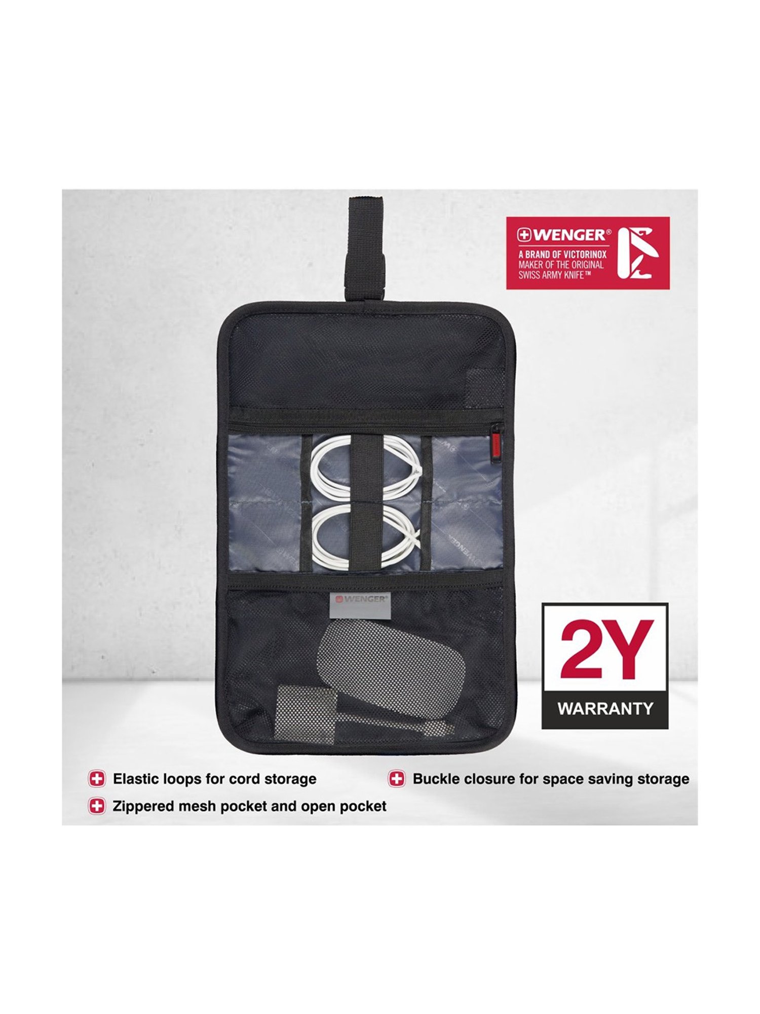 Wenger Black Solid Small Pouch