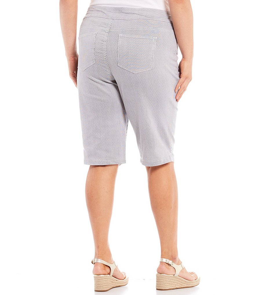 Westbound Plus Size the PARK AVE fit Stripe Skimmer Shorts