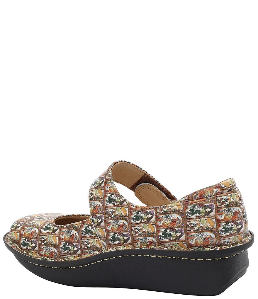 Alegria Paloma Love You Mucha Print Leather Mary Janes