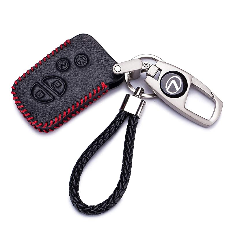 Key Chain Fob Cover Shell Remote Case Bag Black for Jacket Keyless Remote Smart Key Fob Skin Clicker Case Skin Cover for Lexus GS430 GS300 IS350 IS250 Lexus1 Black