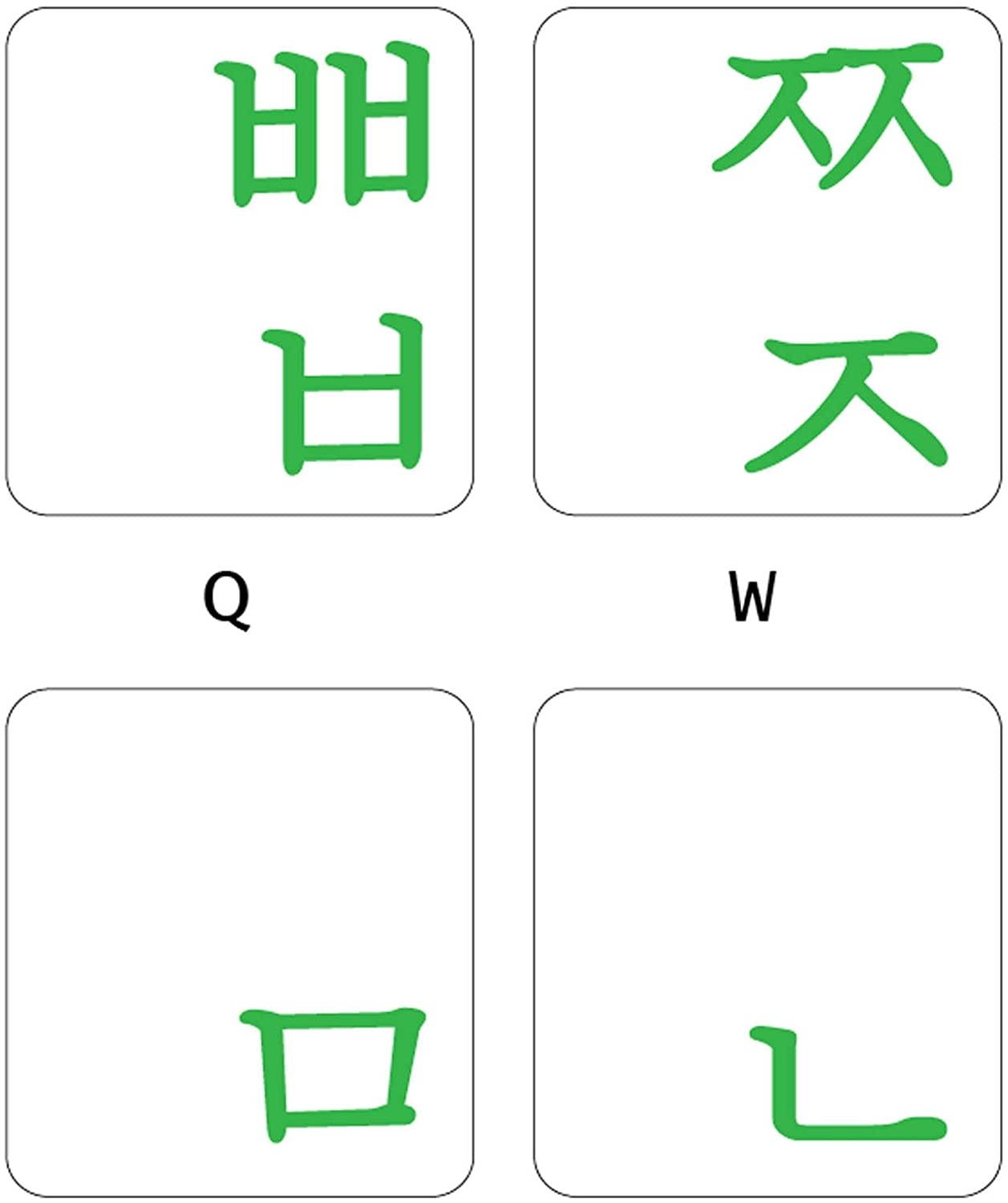 Korean Transparent Keyboard Sticker Green