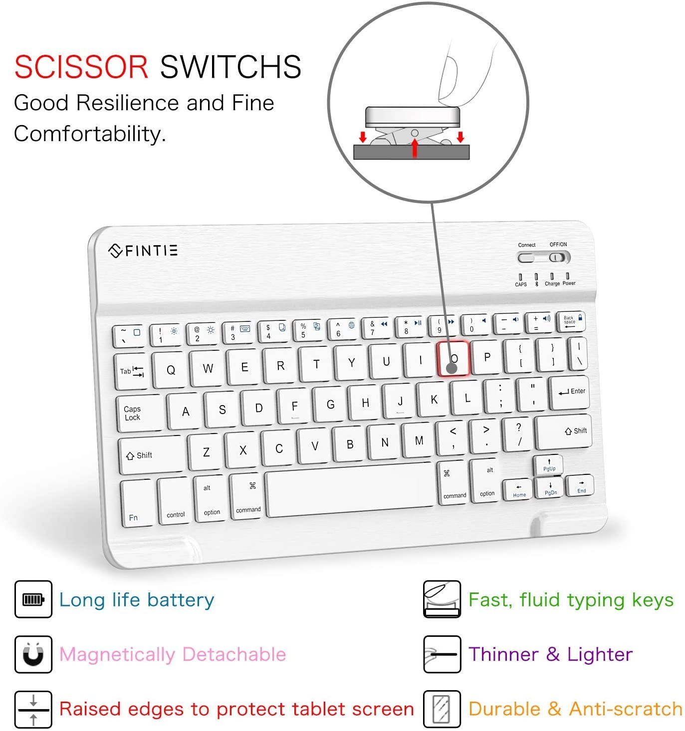 Fintie Keyboard Case for iPad 9.7 2018/2017 / iPad Air 2 / iPad Air - Slim Shell Stand Cover w/Magnetically Detachable Wireless Bluetooth Keyboard for iPad 6th / 5th Gen, Rose Gold