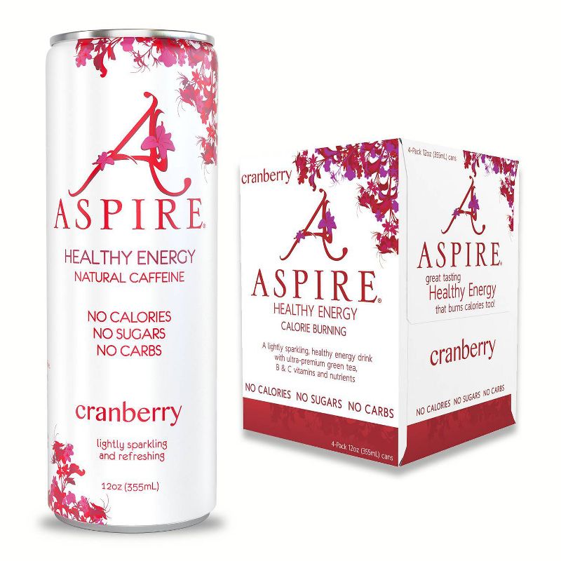 Aspire Healthy Energy Cranberry - 4pk/12 fl oz Cans