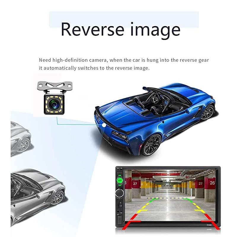 Din Car Stereo 2 Din Car Radio 7quot HD Touch Screen Car Radio Bluetooth Indash Car Radio USB TF USB AUX FM Mirror Link Car MP5 Multimedia Player 2din Autoradio12 LED Car Backup Camera