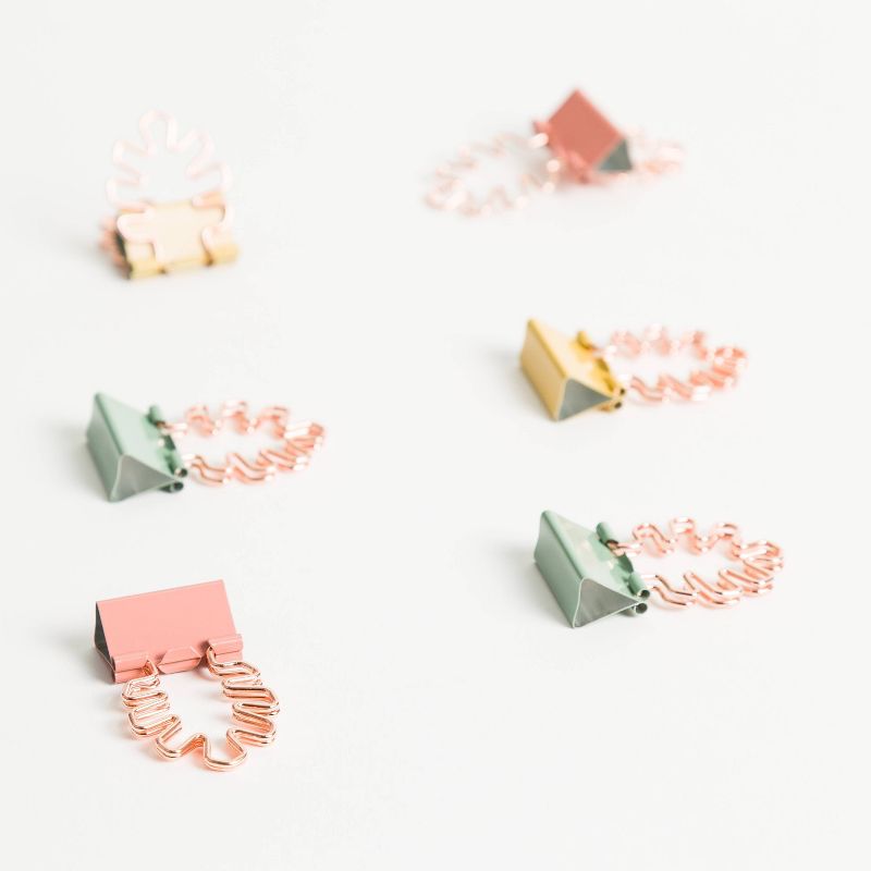 U Brands 6ct Palm Shaped Binder Clips