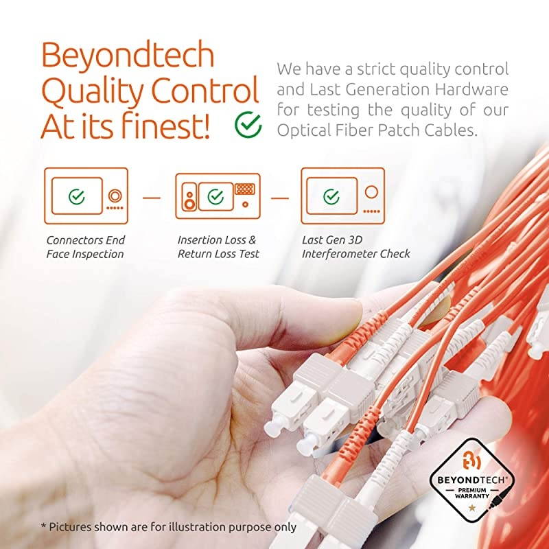 LC to ST Fiber Patch Cable Multimode Duplex 1m 328ft 50125um OM2  PureOptics Cable Series