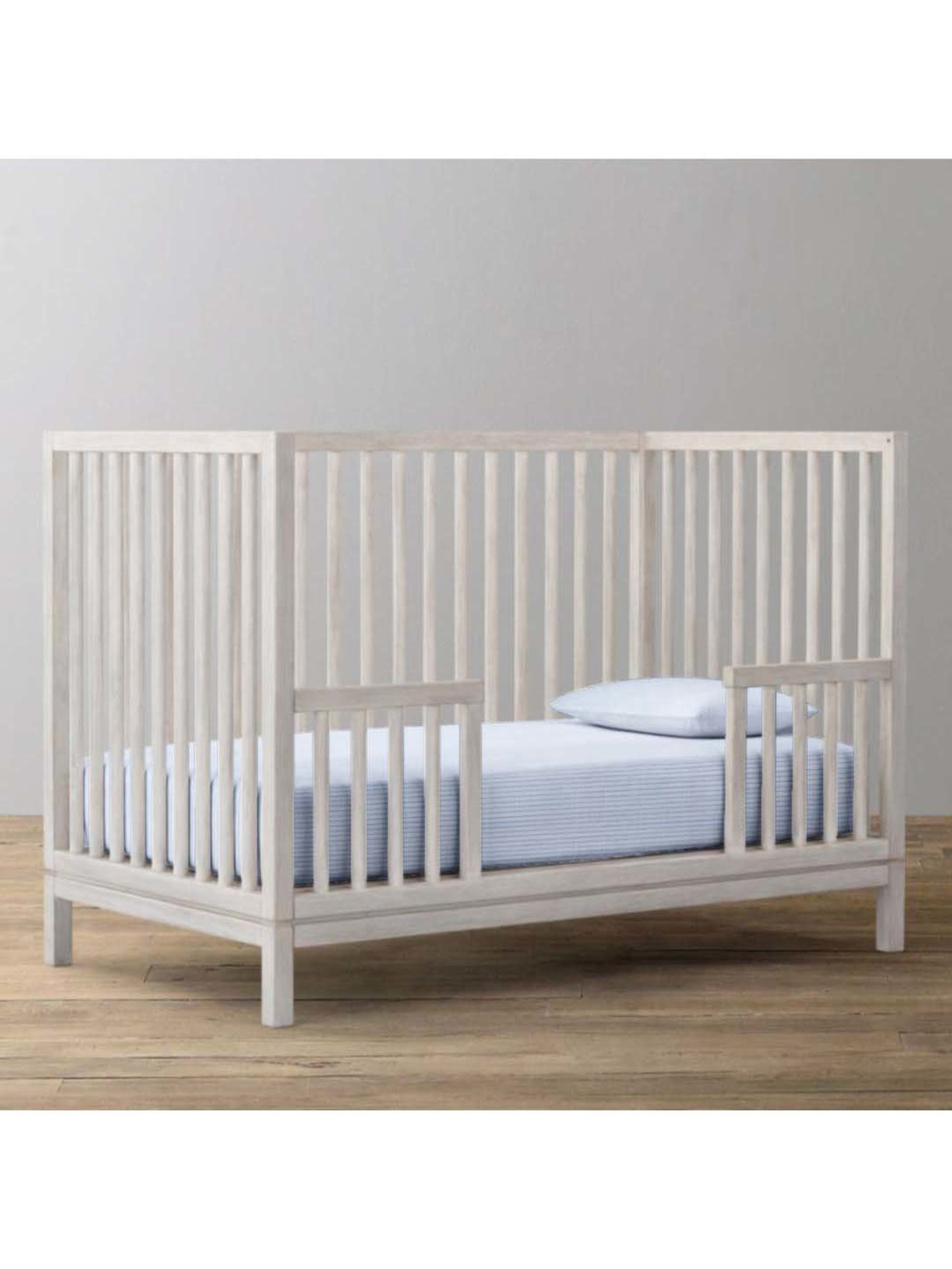 The Baby Atelier Blue Stripes Cotton 400 TC Crib Sheet