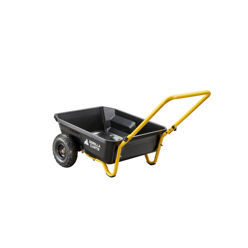 Gorilla Carts GCR-4 Poly Yard Cart Black