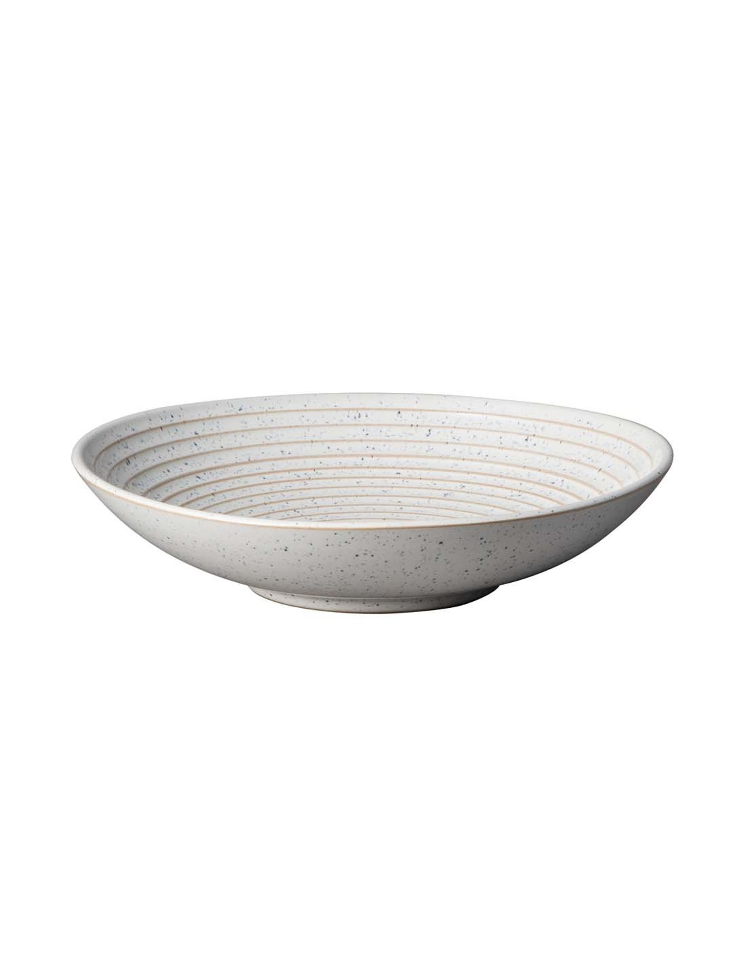 DENBY Studio Blue White Stoneware Chalk Medium Ridged Platter - Set of 1