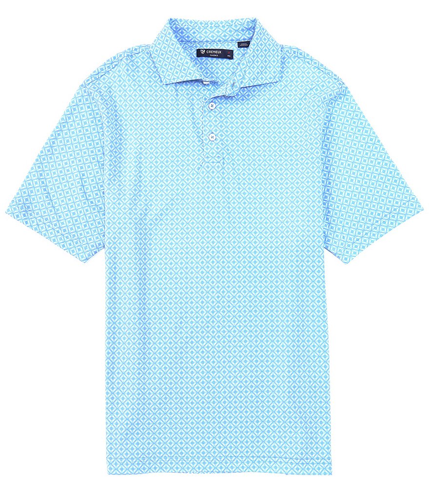 Cremieux Lifesaver Print Short-Sleeve Polo Shirt