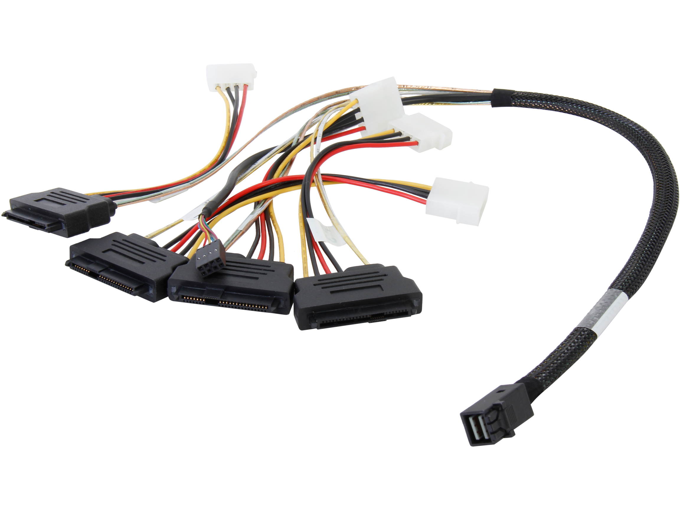LSI LSI00412 0.6 meter Internal Cable SFF8643 to x4 SAS8482 w/power (mini SAS HD to SAS HDD)