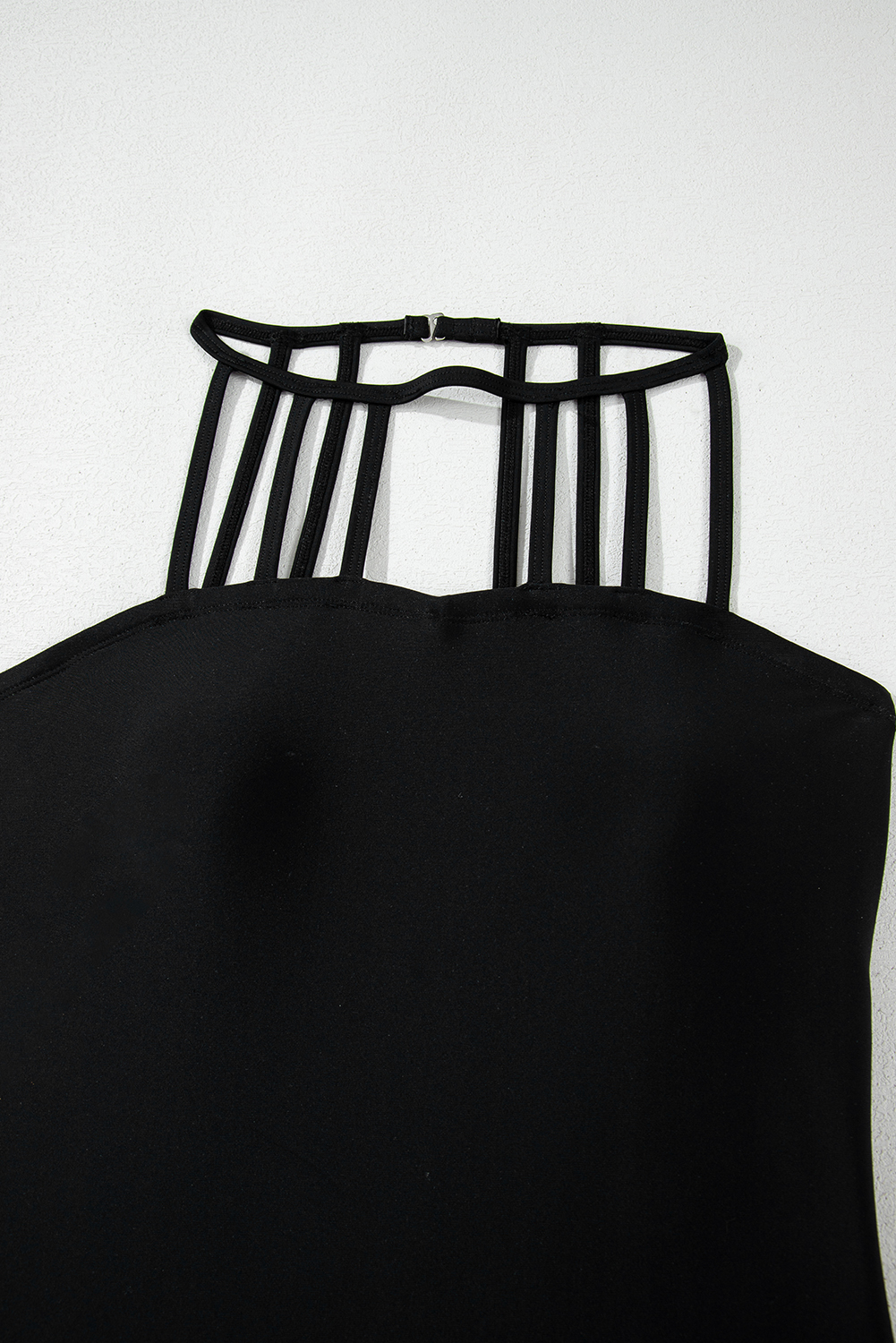 Black Plant Print Zip Front Half Sleeve One Piece Swimsuit