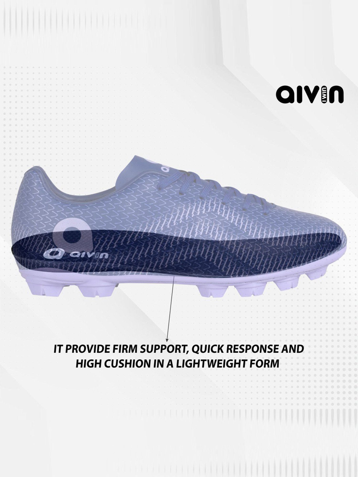 AIVIN Men's Rattle Snake Royal Blue Football Shoes