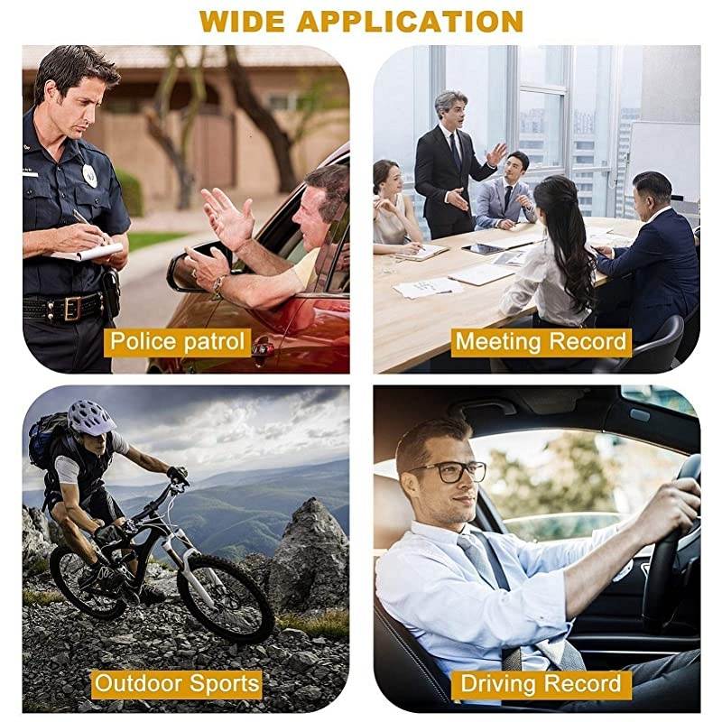 1296P HD Police Body Camera128G Memory Premium Portable Body CameraWaterproof BodyWorn Camera with 2 Inch DisplayNight VisionGPS for Law Enforcement RecorderSecurity GuardsPersonal Use