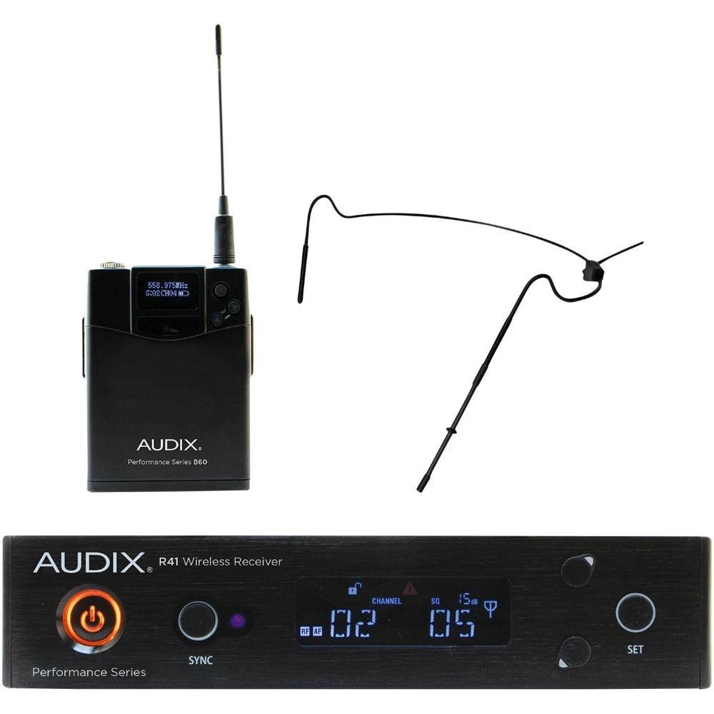Audix AP41HT5 Headset Wireless system w/ HT5 Omni Condenser mic - Black 518-554 MHz Black