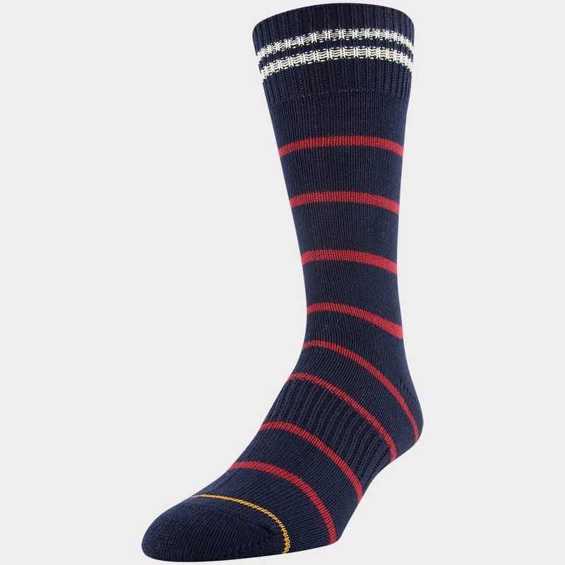 Signature Gold by GOLDTOE Men's Native Nomad Crew Caribou Stripe Socks 2pk - String 6-12.5