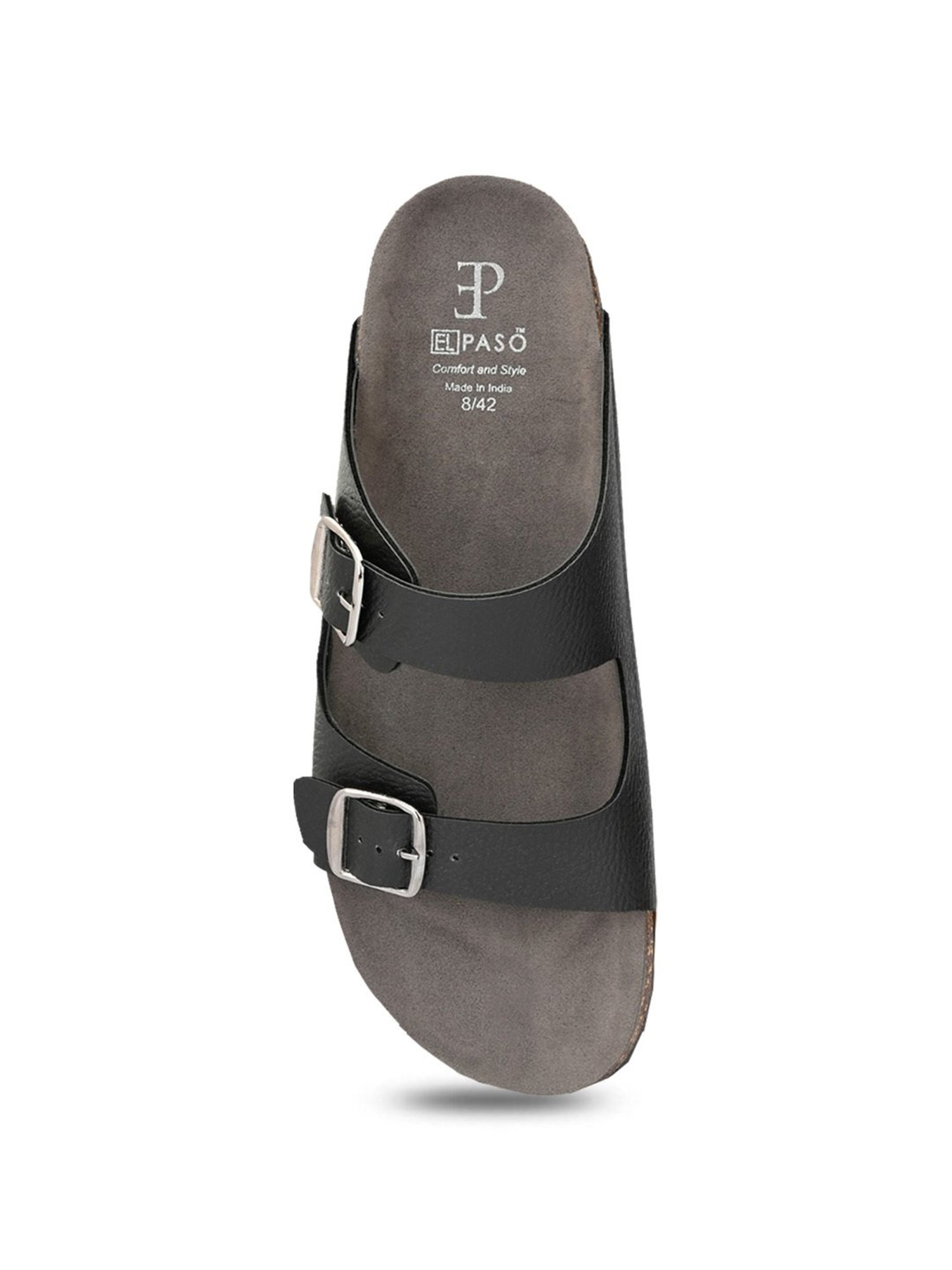 El Paso Men's Black Casual Sandals