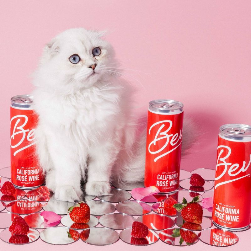 Bev California Rosé Wine - 4pk/250ml Cans