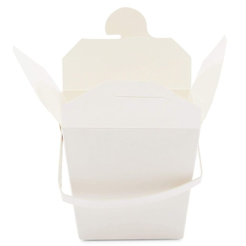 Stockroom Plus 50 Pack Take Out Boxes, White Paper To Go Food Containers (16 oz)
