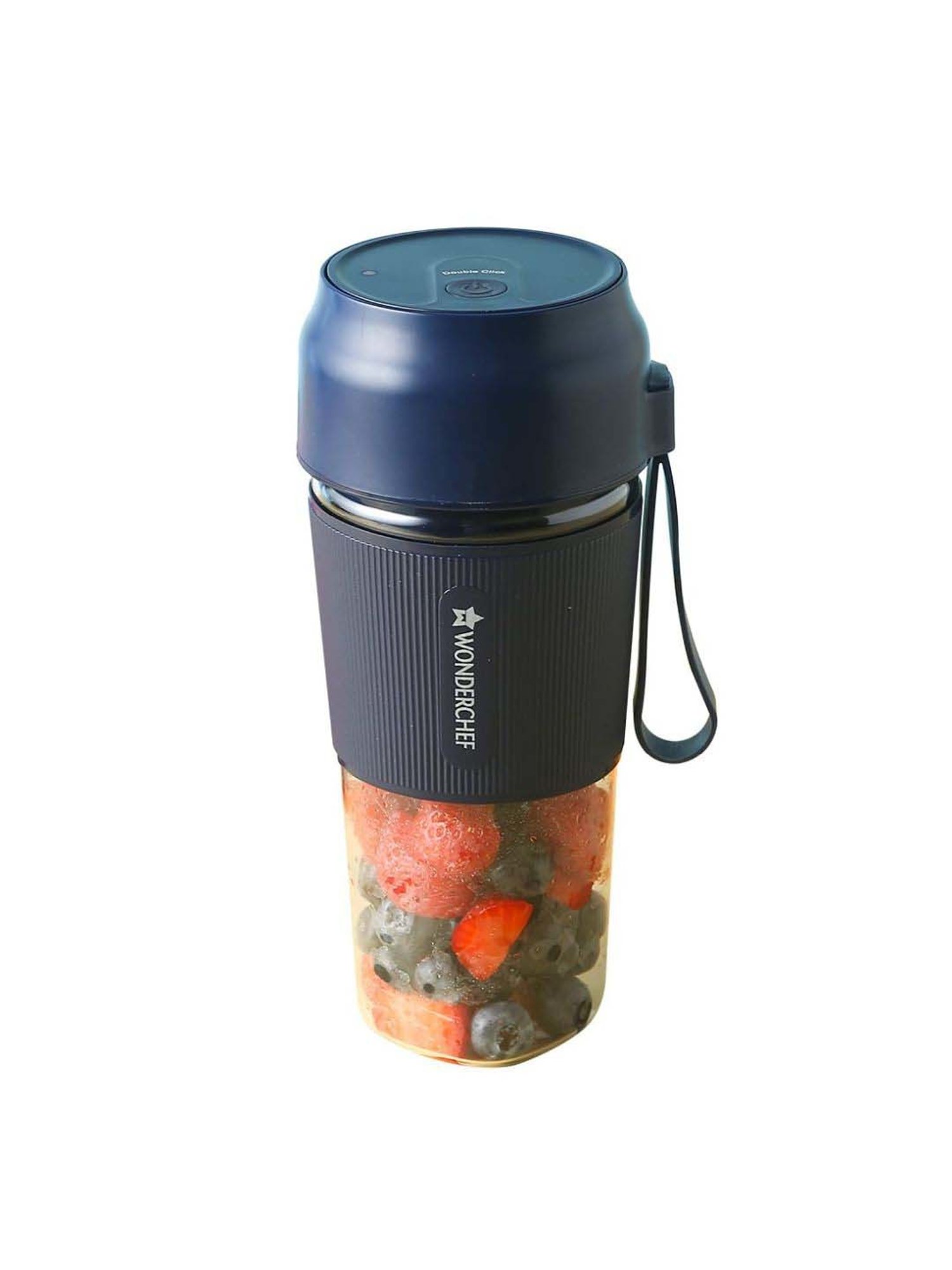 Wonderchef Plastic Nutri-Cup 300ML Portable Blender with In Built Jar & USB Charging (Blue)