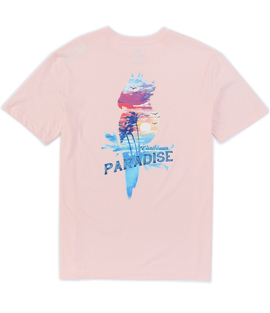 Caribbean Pink Short-Sleeve Screen Print Tee