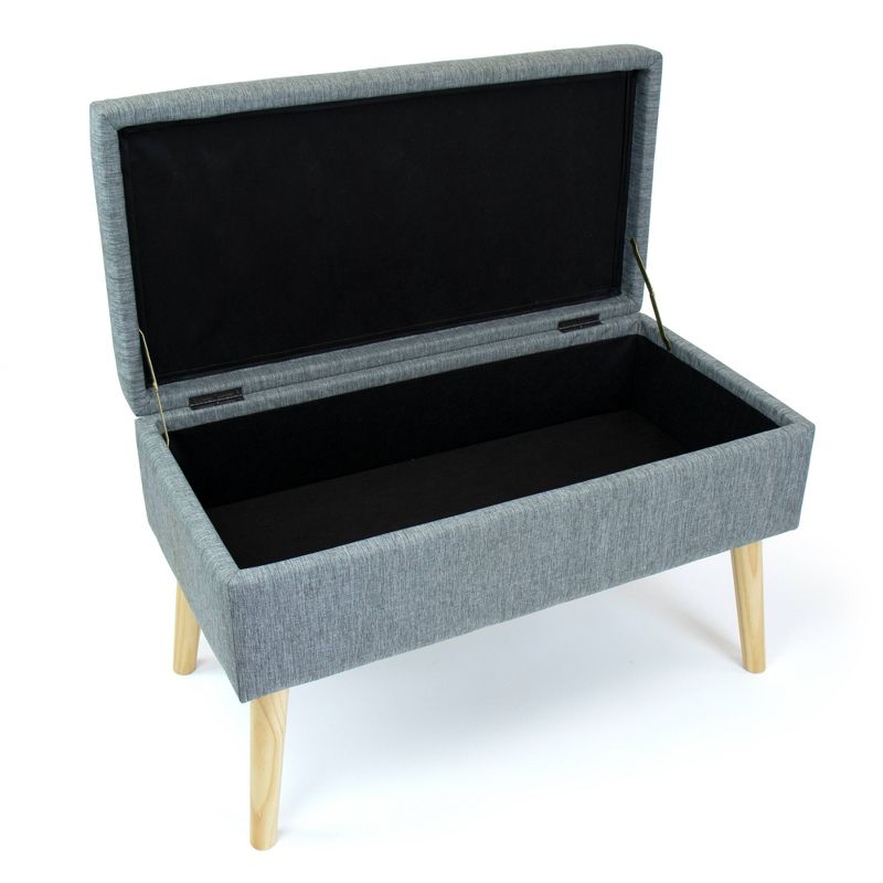 Brooklyn Storage Ottoman Bench Gray - Humble Crew