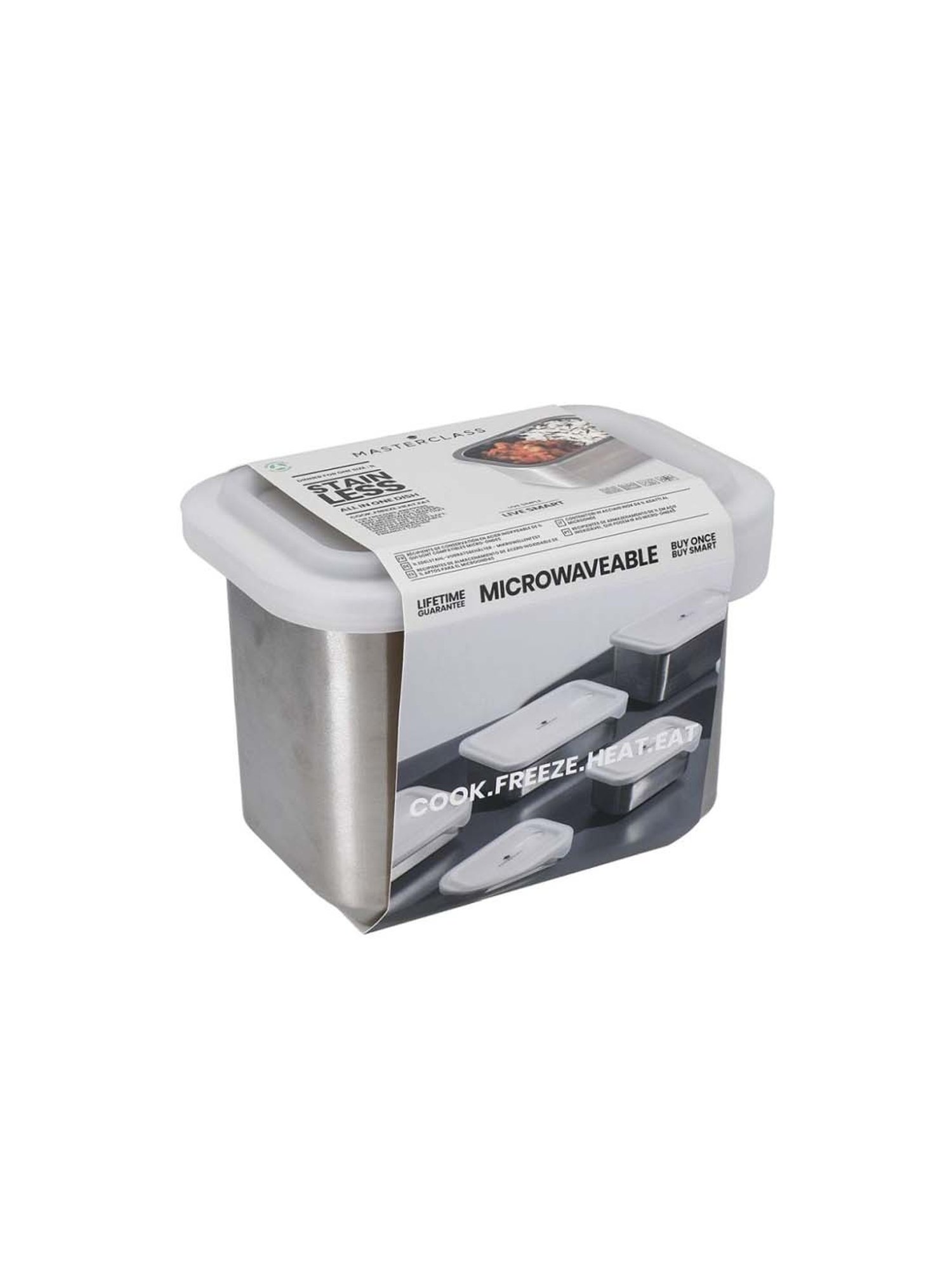 MasterClass Grey Stainless Steel Snack Dish (1 L)