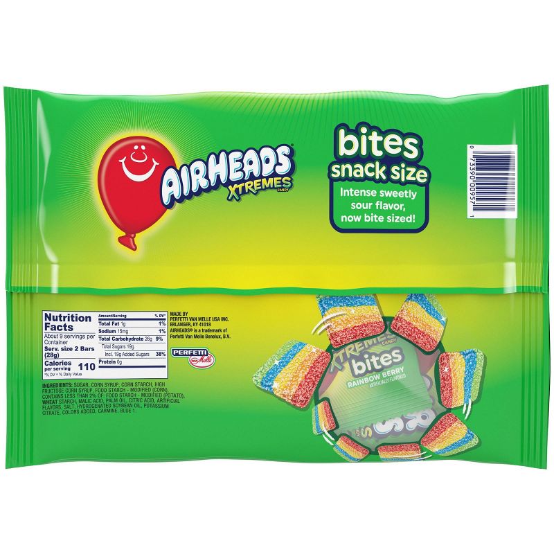 Airheads Xtremes Bites Snack Size Laydown Bag - 9oz