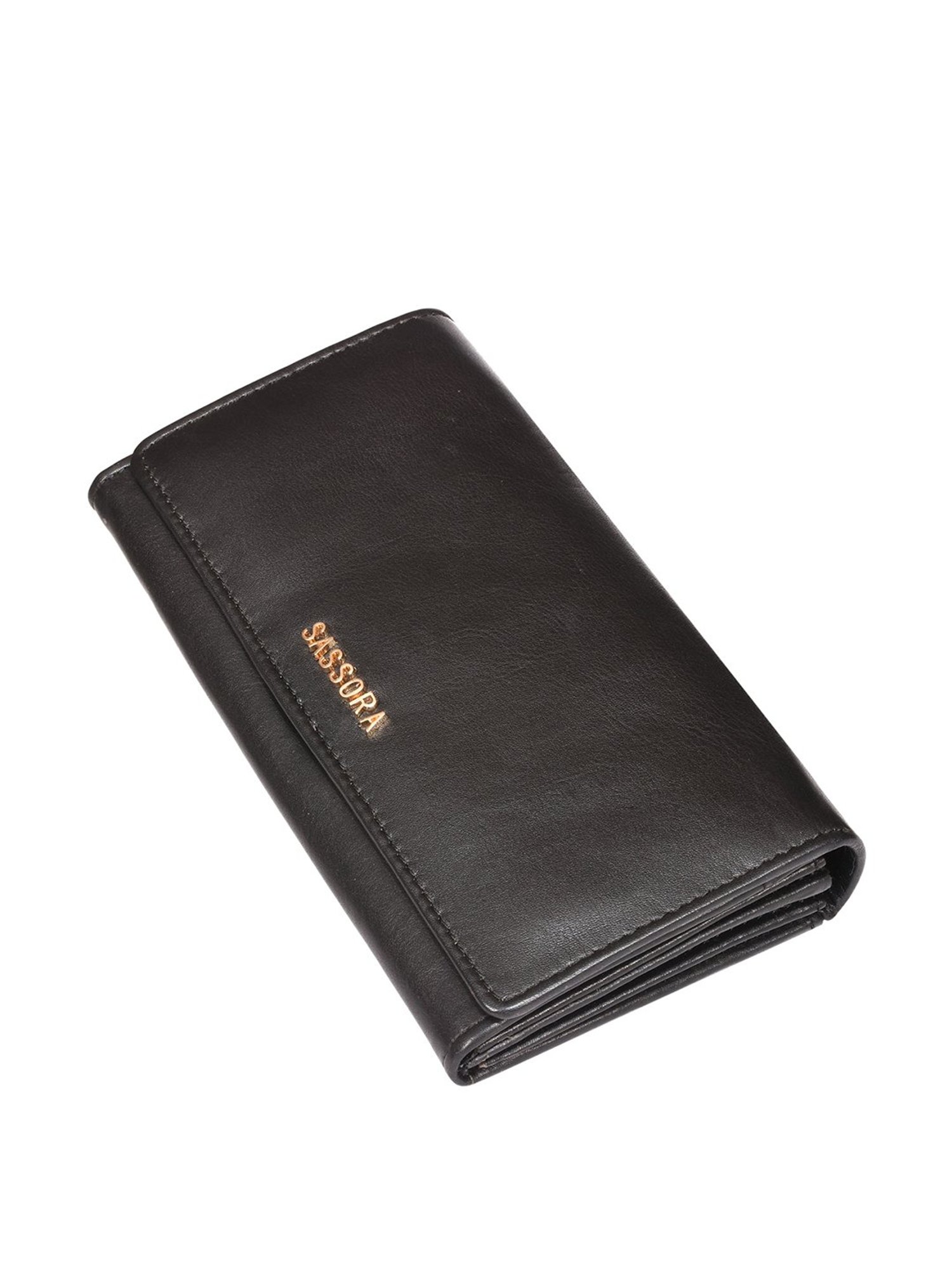 SASSORA Black Solid Rfid Wallet for Women