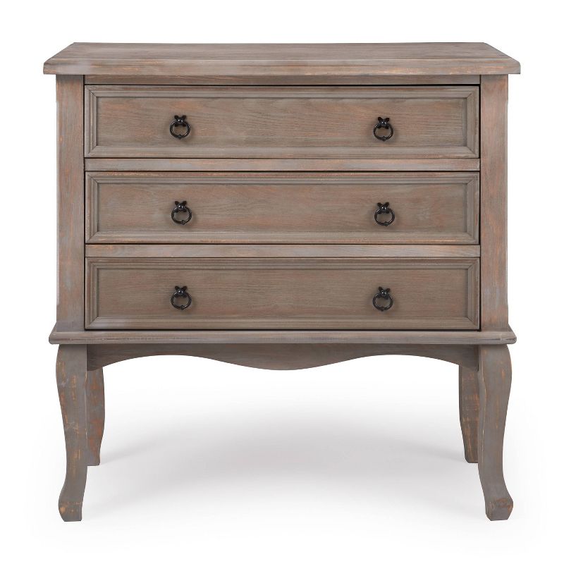 Thomas 3 Drawer Chest Gray - ClickDecor