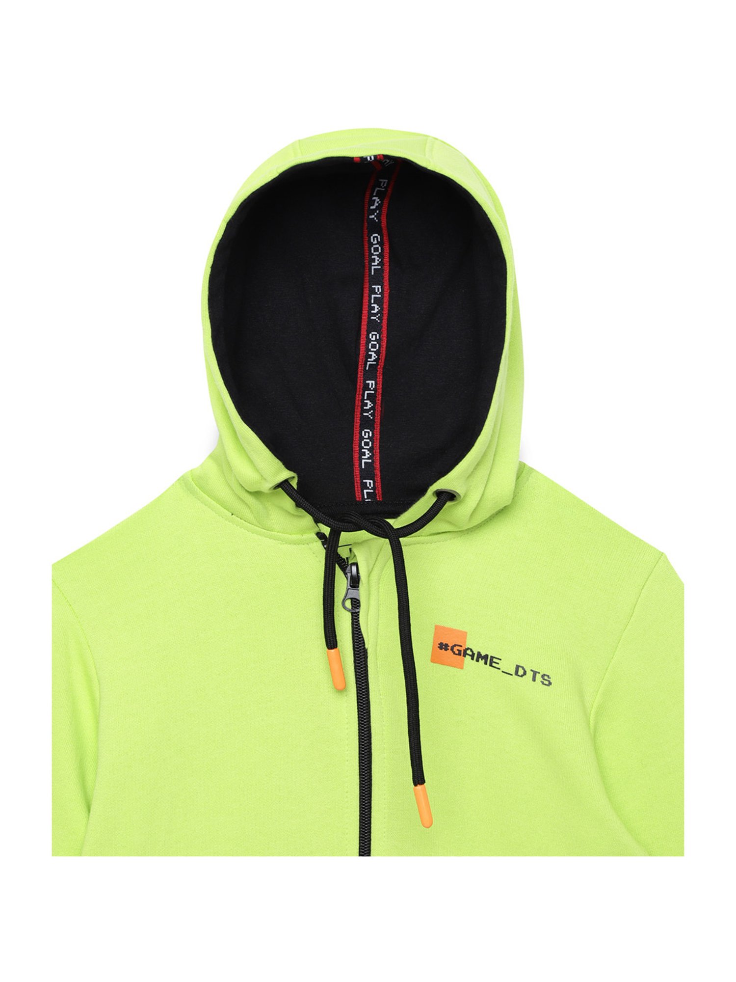 Under Fourteen Only Kids Green & Black Printed Full Sleeves Sweatshirt