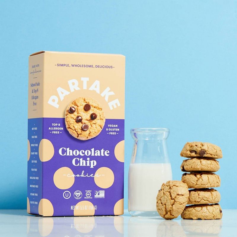 Partake Gluten Free Vegan Chocolate Chip Cookies - 5.5oz