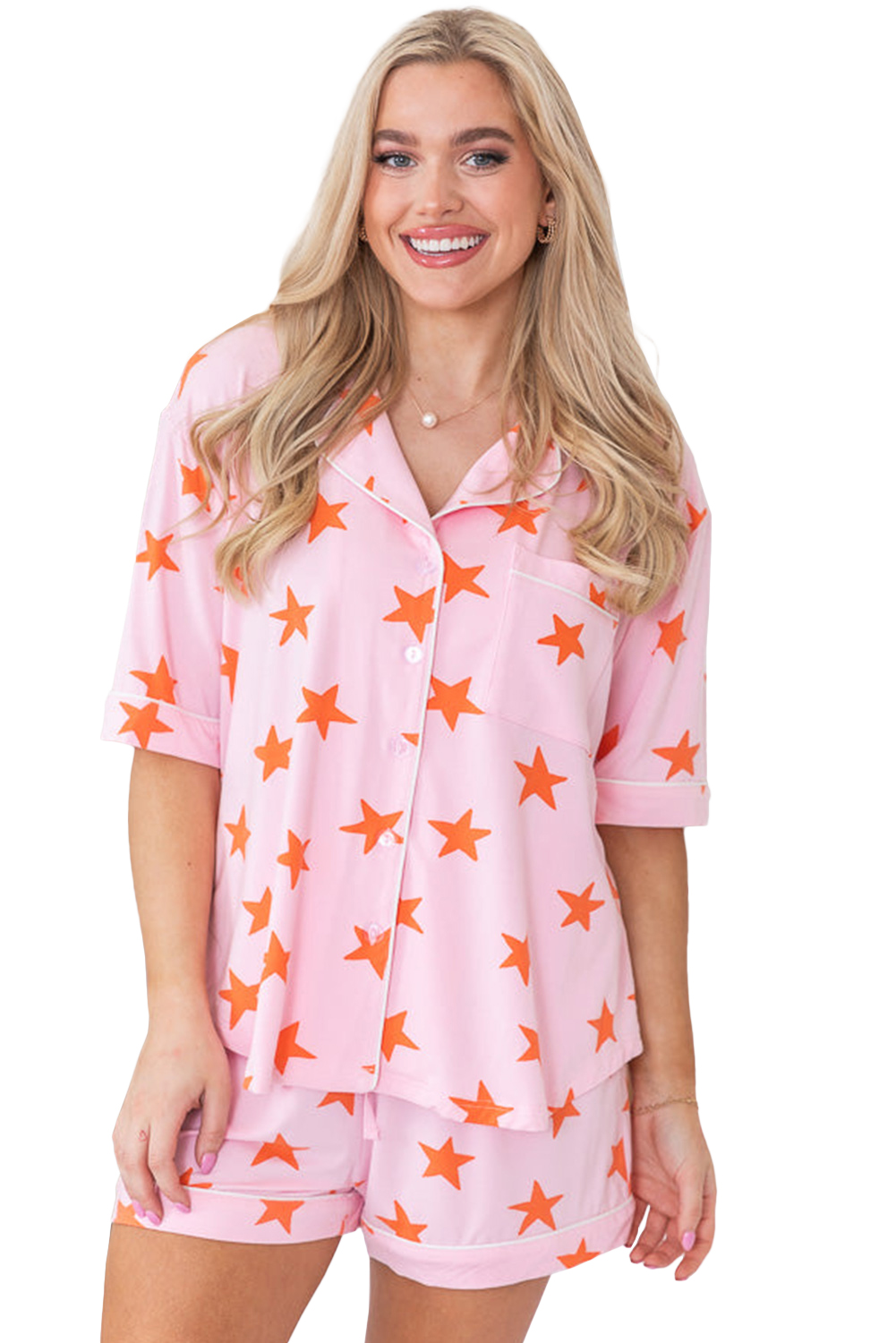 White Christmas Pullover and Drawstring Pants Pajama Set