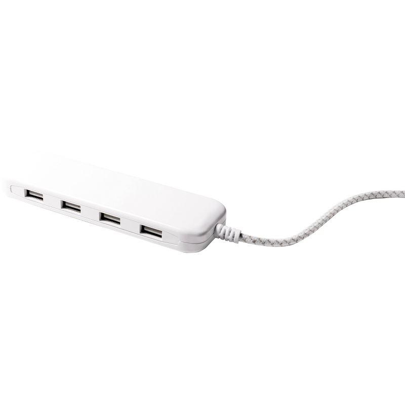 Philips 4-Port Slim Desktop 4USB Charger, 5' Cord - White