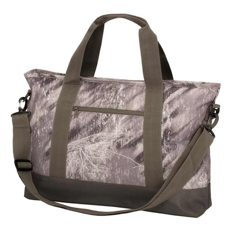 Insights Fishing Realtree Versatile Multi Use Spacious Carry-All Tote Beach Bag with Removable Shoulder Strap, Gray