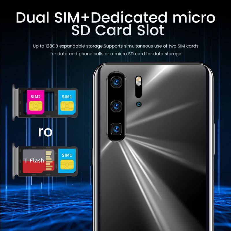 Unlock 4G Smartphone Android 10.0 6.7-inch HD Water Drop Screen Phone 1GB RAM + 8GB ROM Dual Card Dual Standby 5600mAh Battery Global version